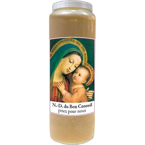 Bougie Notre Dame du Bon Conseil neuvaine