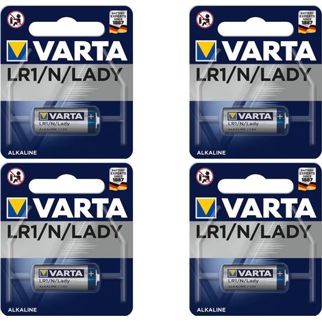 .4 Piles Varta LR1 Lady MN9100.