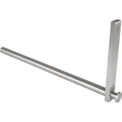 Simausrom Kleiderstange L Form Uvea - Kleiderstange für Hutablage - Garderobenstange L Form 320x150mm, Edelstahl gebürstet