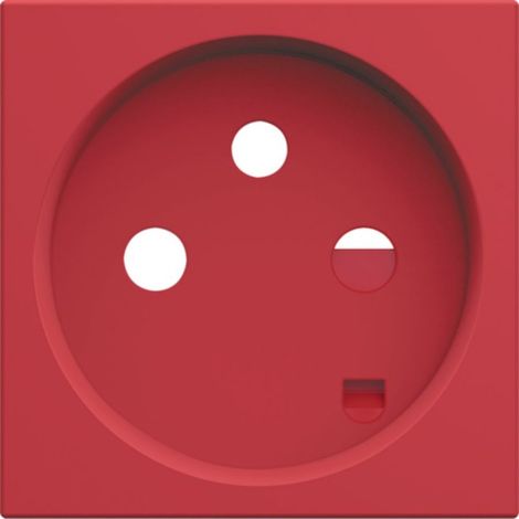 Hager WXD104R Enjoliveur PC 2P plus T dEtrompage rouge