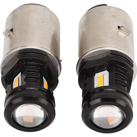 1 paire d'ampoules LED pour moto, 120 W, 12 à 24 V CC, haute luminosité, universelles pour quad, SSV et moto, lumière jaune/3000 K (1/5)