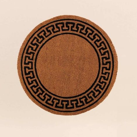 Paillasson rond coco contour imprimé fresque d60cm (1/5)