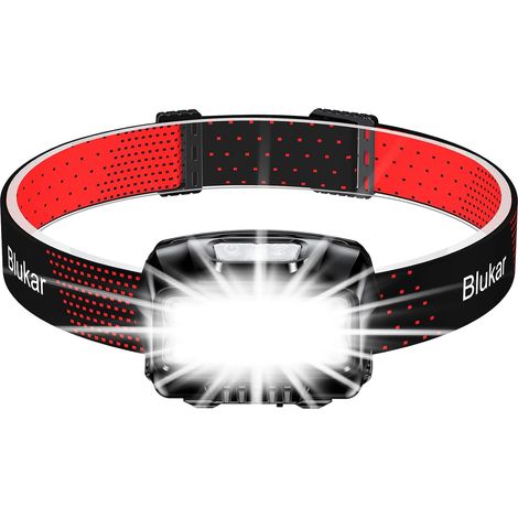 Lampe Frontale Rechargeable, 2000LM Super Lumineux IPX5 Étanche Léger Torche Frontale LED Puissante avec Voyant Rouge, 8 Modes d'éclairage, Capteur Mouvement,30H d'autonomie pour Course/Urgence (1/5)