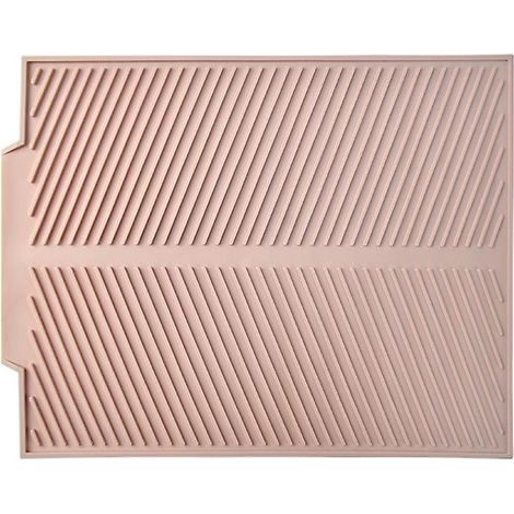 Tapis d'égouttage rose en plastique pour vaisselle et fond d'évier - 43 x 33,5 cm (1/4)