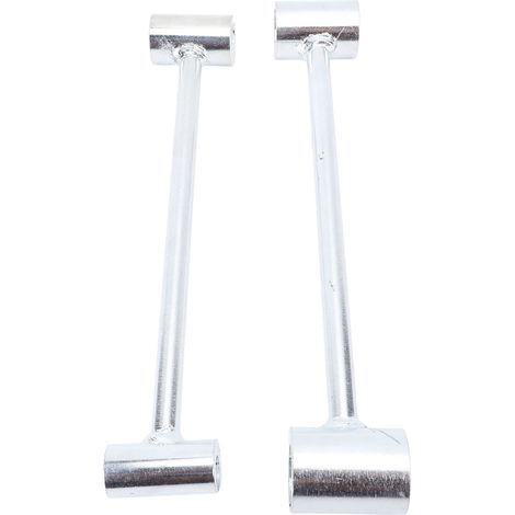 Clé de Réglage Gonds Porte 2 Pièces Acier Carbone Soudé Double Tête Ajustable Outil Professionnel pour Portes Coupe-feu et de Sécurité (1/4)