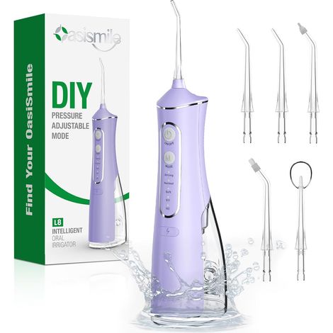 Jet Dentaire Hydropulseur: 5 Embouts Rotatifs 360°, 4 Modes (1/5)