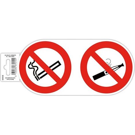 Signalétique exacompta smoking vaping prohibition adhésif antidérapant (1/3)