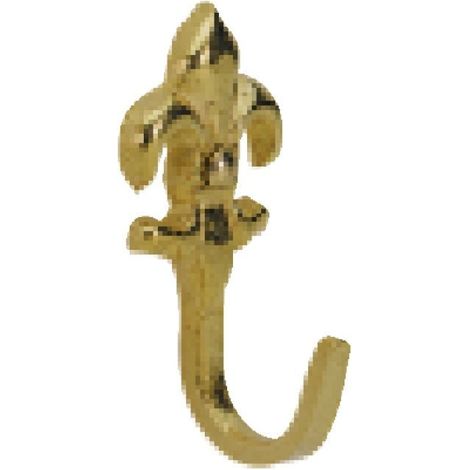 Hettich Zierhaken 42 x 20 x 20 mm Zinkdruckguss gold - 2 Stück Haken