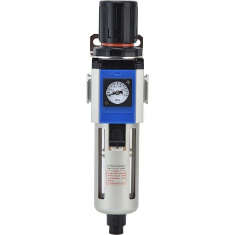 Filtre Régulateur de Pression Séparateur Eau/Huile pour Compresseur d'Air avec Manomètre GFR300-08 Accessoire (1/5)