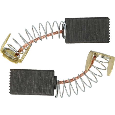 vhbw 2x Carbon Brush 6 x 10 x 15 mm compatible with Matrix SMS 1200-210 L, SMS 1800-250 Promo power tool / miter saw / mitre saw