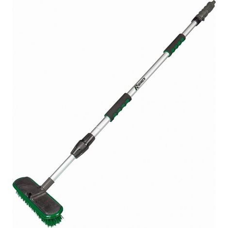Brosse pour sols à Eau télescopique de 115 à 180 cm, BMI, pour le nettoyage des terrasses et pavés grâce à sa brosse dure