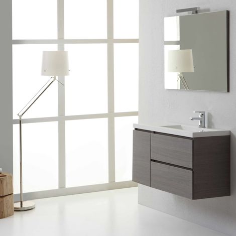 Mueble De Baño Moderno De Pared 90 Cm Manhattan Derecho (1/5)