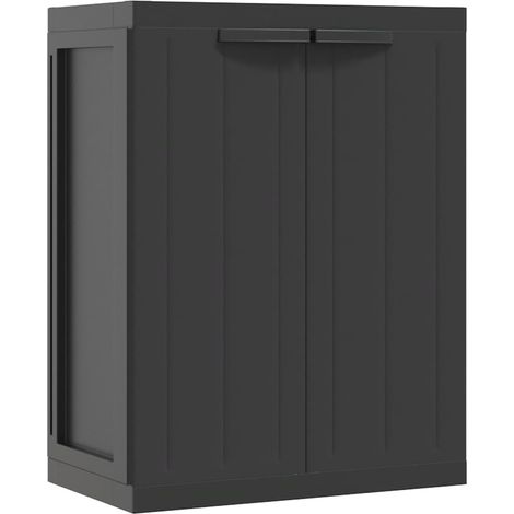 Armoire de rangement d'extérieur noir 65x37x85 cm PP (1/5)