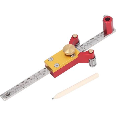 Zentrierhilfe, Markierungswerkzeug, 200-mm-Markierungslehre für Aluminiumlegierungsräder, Höhenmesslehre für parallele lineare Bogenzeichnungen, Anreißnadel für Keramikarbeiten