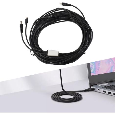 Starlink Mini 10m/32.8ft Stromkabel, Stecker, austauschbar, Stecker + USB-C, kompatibel mit Starlink Mini DC-Stromkabel, wasserdicht für den Außeneinsatz. (1/5)