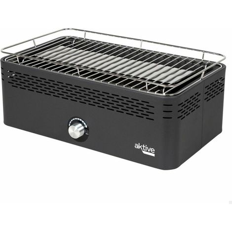 Aktive Raucharmer Rechteckiger Grill Schwarz 45 cm