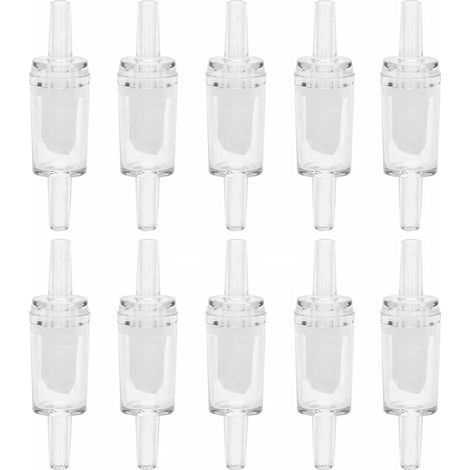 10pcs Aquarium Pompe à Air Clapets Anti Retour Une Voie clapet Anti Retour d'aquarium réservoir de Poissons oxygène Pompe à air soupape de retenue (Blanc) (1/5)