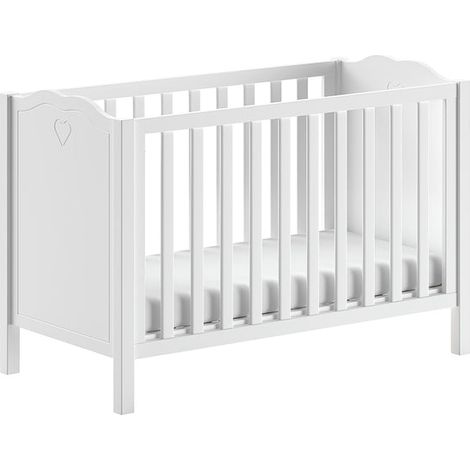 Lit bébé 60x120 Vipack Amori Blanc (1/4)