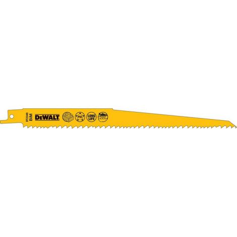 DEWALT Säbelsägeblatt BIM für Holz 228 mm 6TPI, 5 Stück, DT2349