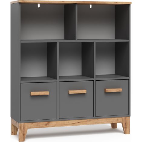 Étagère pour enfants Malia, Gris/Artisan, 98.4x113.4cm, Vitalispa (1/5)