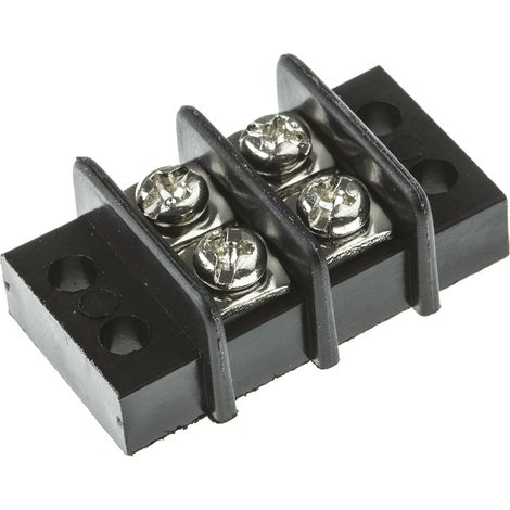 Barrette de connexion, au pas de 9.5mm, section de fils 12 AWG, raccordement à , raccordement à visser, 20A, 750 V ( Prix pour Paquet de 5 ) (1/2)