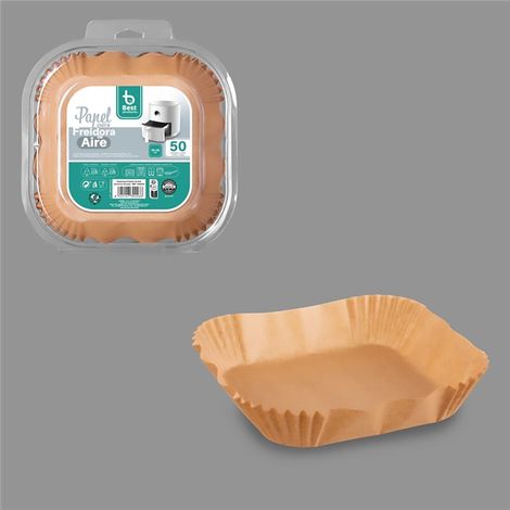 Friteuse Papier Carré 16x16cm Protection Antiadhésive Pour Friteuses à Air Chaud - Best Products (1/2)