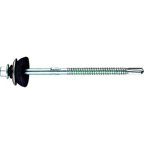 (6,3X130) TORNILLO AUTOTALADRANTE PARA FIBROCEMENTO, MONTADO CON ARANDELA PARAGUAS(100U) - INDEX