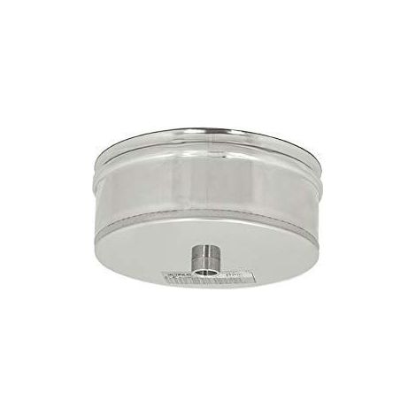 Tappo inox aisi 304 con spurgo scarico condensa innesto femmina, diametro 80mm (1/3)
