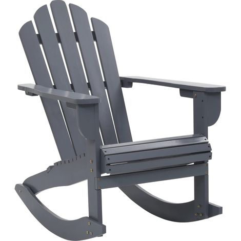 Chaise à bascule de jardin Bois Gris (1/5)