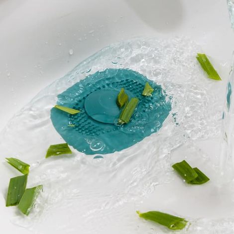 Bouchons de vidange PCS - Protection/filtre en silicone double usage pour sols de salle de bain - Bouchon de vidange pour baignoire - Bouchon de vidange en silicone en forme de fleur (1/3)