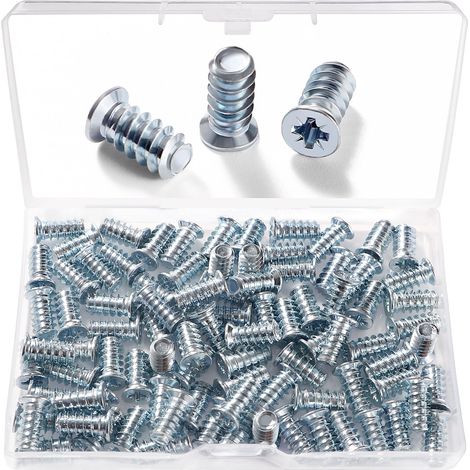 90 pièces M6,3 x 13 mm Vis spéciales pour meubles, vis européennes fraisées, pour charnières de meubles, guides de tiroirs (1/5)