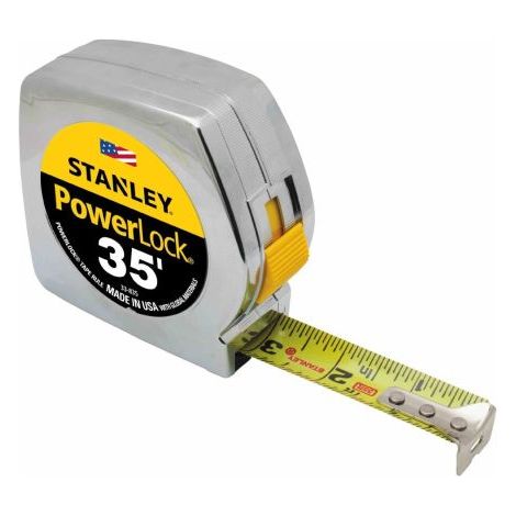 Mètre ruban powerlock abs - Ruban : 25 mm - Longueur : 5 M - STANLEY (1/10)