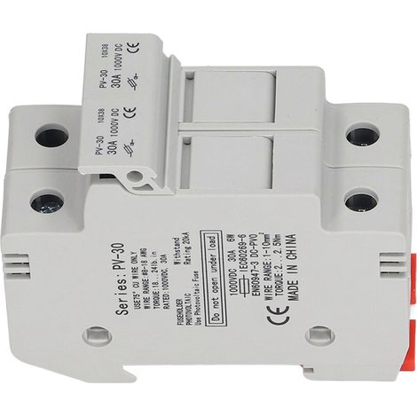 Mini-Sicherungshalter, 2-polig, 10 A, schützendes ABS-Gehäuse, Sockel für Photovoltaik-Sicherungen zum Schutz (1/5)