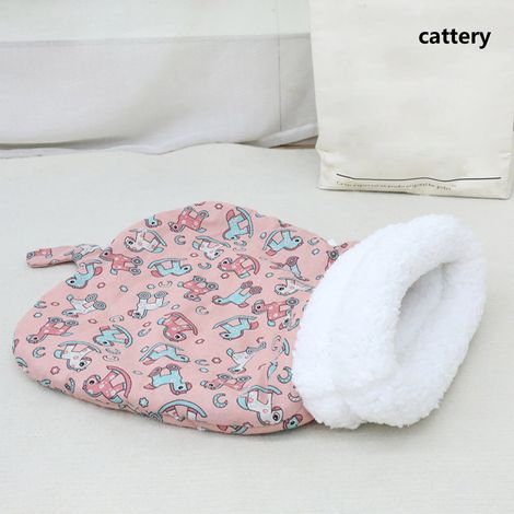 Sac De Couchage Pour Chat - 50x35 Cm - Matière Coton Lavable - Design Poche Large - Chaleur 360° - Pour Chats Et Petits Chiens (1/4)