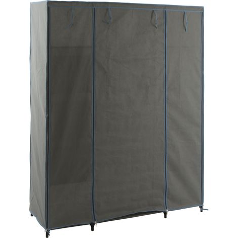 Kleiderschrank mit 3 boxen stoff anthrazitgrau - 5five (1/5)