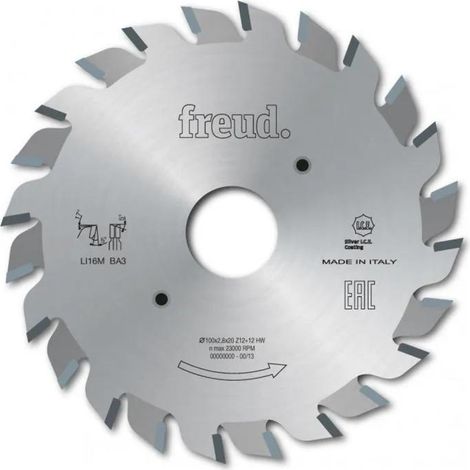 Freud – Lame de scie circulaire Ø120mm – Alésage 22mm – 12 dents pour bois dur – F03FS02488 – Épaisseur 2,8-3,6mm (1/2)