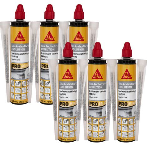 SIKA Anchorfix-1 Evolution - Grau - 300ml - 6er-Set chemische Schnellversiegelungsharze