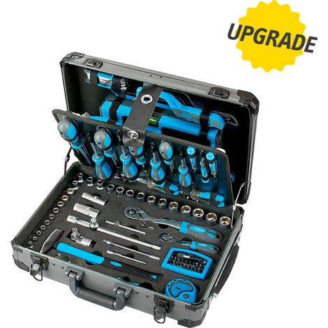 Trolley-Koffer komplett mit Werkzeug Schlussel Einsatzen 133-teilig Fervi 0110T (1/3)