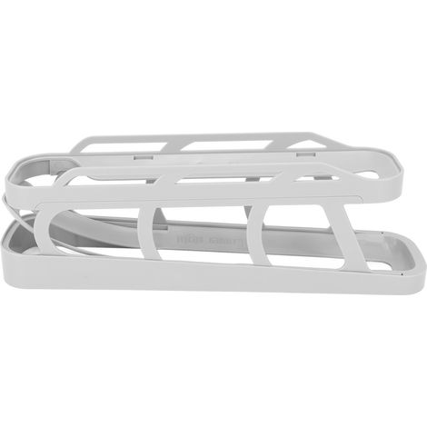 Support à œufs à 2 niveaux, gain de place, à enroulement automatique, pour réfrigérateur, gris (1/5)