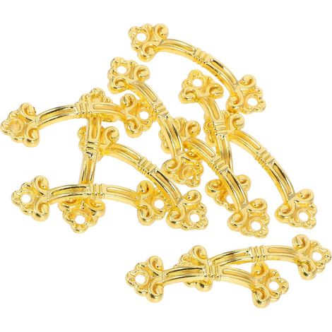 (12pcs Poignées de Tiroir Décoratives Dorées Vintage en Alliage de Zinc, Mini Poignées Faciles à Installer pour Boîtes à Bijoux et Projets DIY (1/5)