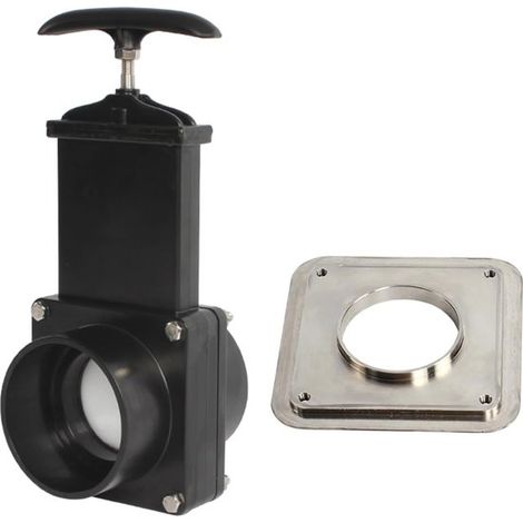Lot de 2 vannes d'arrêt manuelles en plastique, accessoires de camping, 63 mm, corps robuste avec poignée en métal pour caravanes, remorques et camping-cars (1/5)