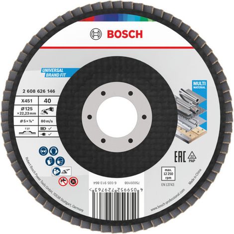 Bosch X451 Fächerschleifscheibe 125mm,T27,K40
