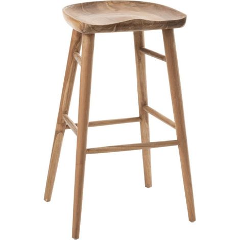 Tabouret de Bar en Bois "Ana" 69cm Naturel (1/5)