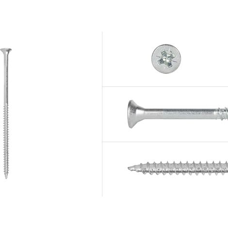 Vis pour panneaux d'aggloméré Galvanisé 6 x 140 mm Pozidrive (1/3)