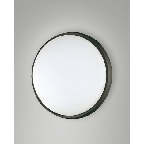 Plafoniera LED Olly in Alluminio e Policarbonato Nero 23W 2700lm 3000K IP54 Lampada da Soffitto Design Moderno Codice Prodotto 3315-61-101
