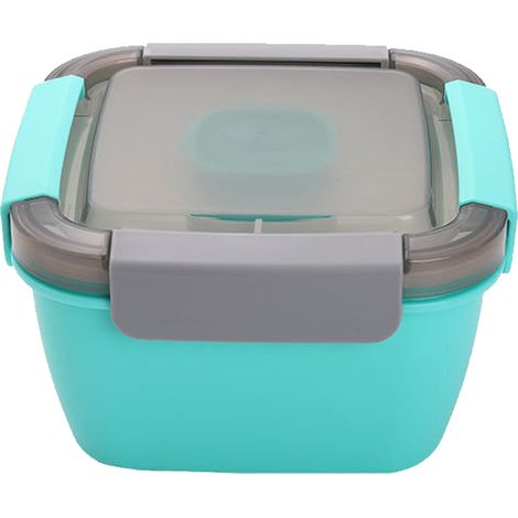 Boîte À Salade Empilable - 3 Compartiments - 1,5 L - Pour Déjeuner Bureau École Pique-Nique - 1 Pièce (1/5)
