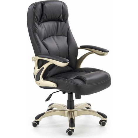 Silla de oficina Houston 187, Negro, 106x66x70cm, Con ruedas, Con reposabrazos, Mecanismo de la silla: Inclinación