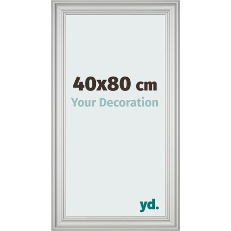 yd. - Cadre photo 40x80 - Argent Mat - MDF - Lazio