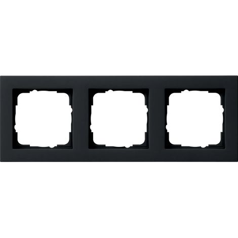 Gira Marco embellecedor 3f Gira E2 Negro m [021309], 0213 09