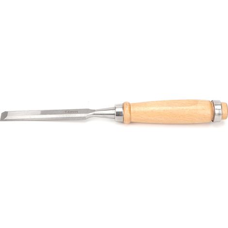 Ciseau de charpentier avec manche en bois et lime en acier, outil professionnel pour le travail du bois, Cr V 14 mm (1/5)